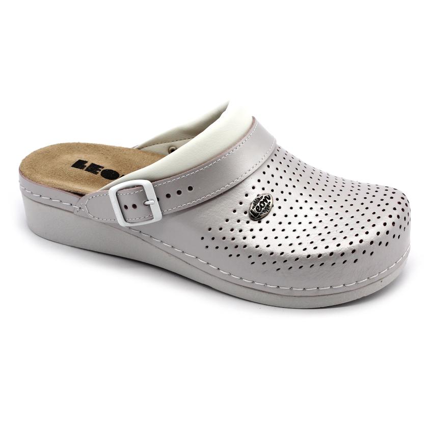 5002 Leon Comfort Saboti piele naturala - dama - cu taloneta detasabila